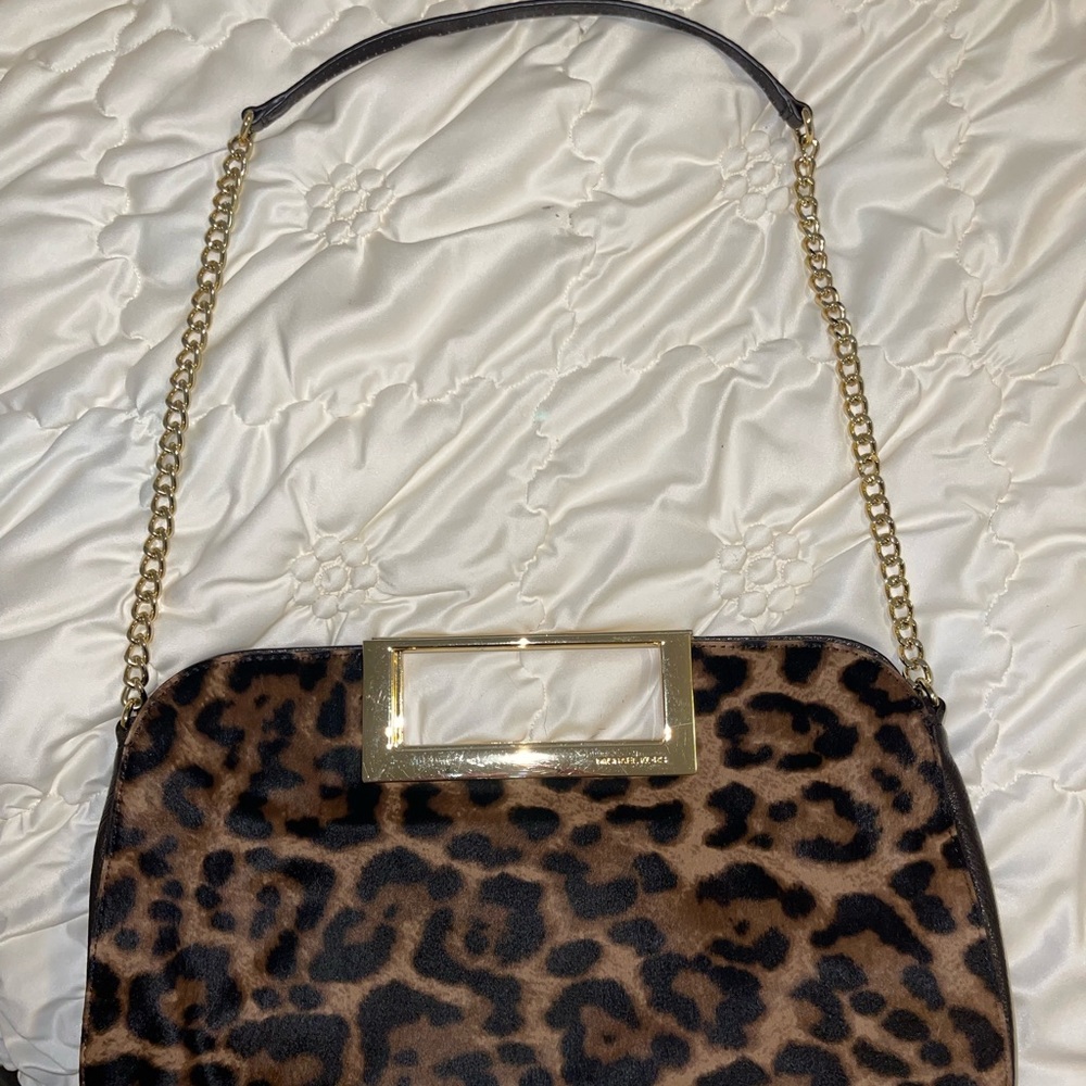 Michael Kors leopard print clutch